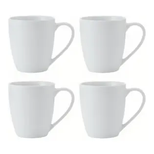 Mikasa Chalk Tasses en porcelaine - 4 tasses blanches