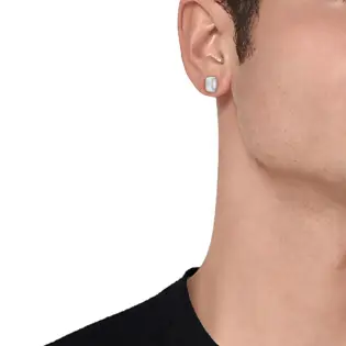 BOSS Jewelry Clous d'oreilles pour Homme Collection YANN en Acier inoxidable