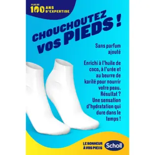 Scholl Masque Pieds Très Hydratant à l'Huile de Noix de Coco