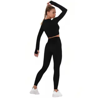 Survêtements Stretch Top Manches Longues et Slim Fit Pantalon Legging