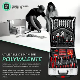 TRESKO Boite à Outils 949 pièces en Chrome Vanadium