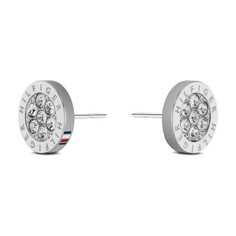 Tommy Hilfiger Jewelry Clous d'oreilles pour Femme en Acier inoxidable avec cristaux