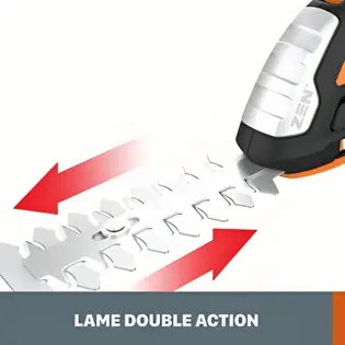 WORX Haies et Taille-Herbes sans Fil - Taille-Haies 3 en 1 - Avec Batterie Lithium et Chargeur