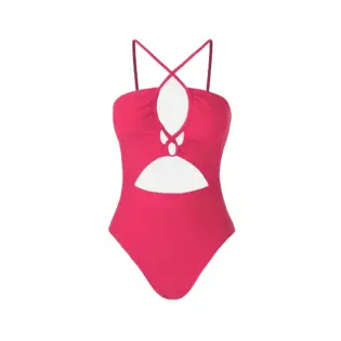 CUPSHE Maillot De Bain Une Pièce pour Femme Décolleté Plongeant Découpe Criss Cross