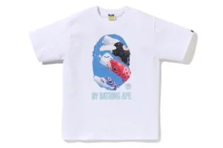 001TEL201020_WHT_A Carp Photo By Bathing Ape Tee