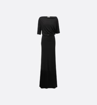 Demo prd (1) Dior Straight Long Dress in Black Technical Jersey