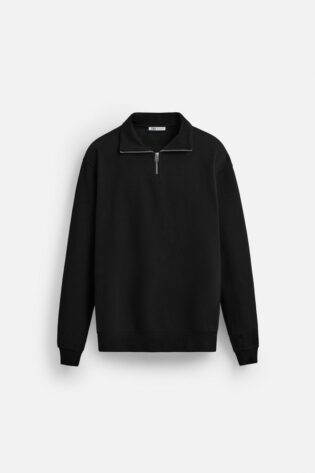 Demo prd (2) Zara Basic Zip-Up High Neck Sweatshirt