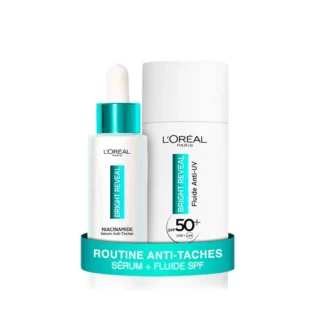 L’Oréal Paris – Routine Anti-Taches – Sérum & Fluide Anti-UV SPF50+ Pour Tous Types de Peau 1 L’Oréal Paris - Routine Anti-Taches - Sérum & Fluide Anti-UV SPF50+ Pour Tous Types de Peau