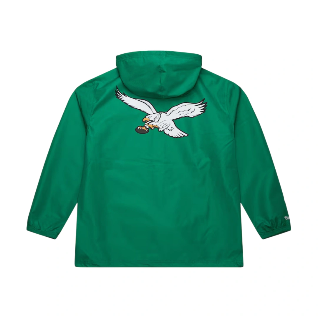 Men's Kelly Green Philadelphia Eagles Vintage Coaches Full-Snap Hooded Windbreaker Jacket - Image 4