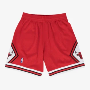 Men’s Red Chicago Bulls 1997_98 Hardwood Classics Swingman Basketball Shorts 1 Men's Red Chicago Bulls 1997/98 Hardwood Classics Swingman Basketball Shorts