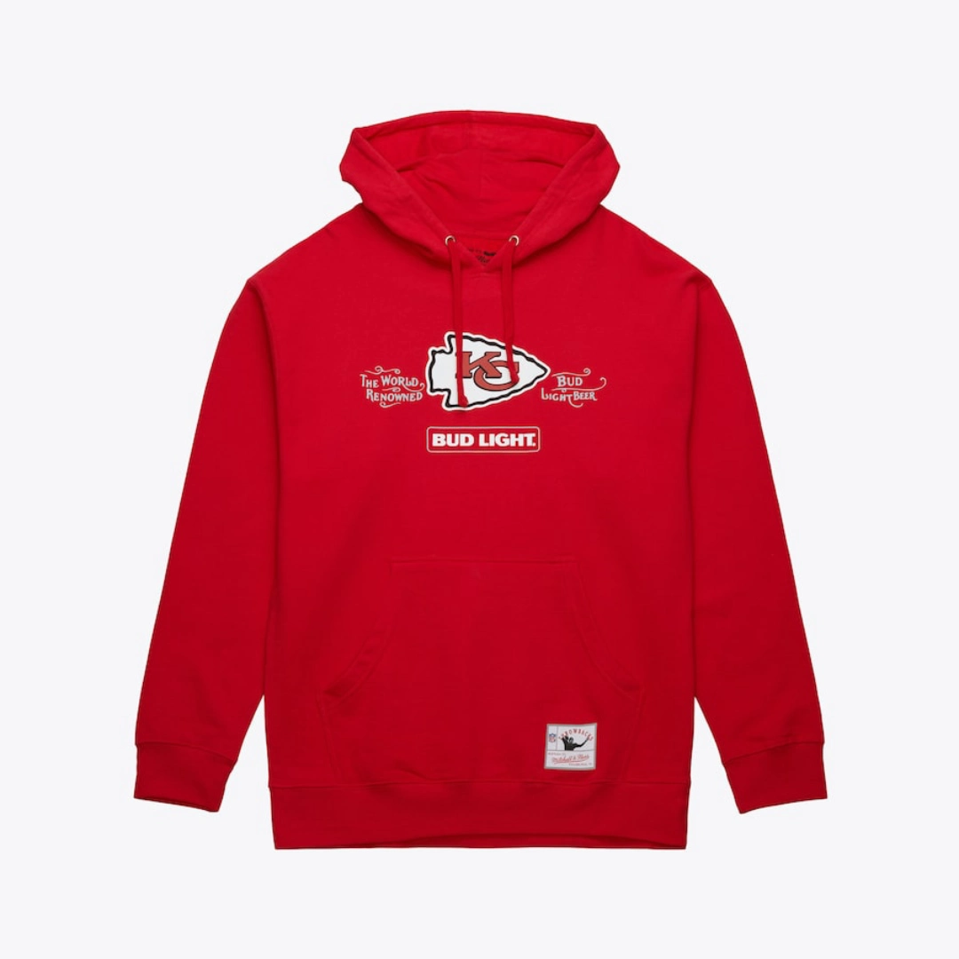 Men's Red Kansas City Chiefs NFL x Bud Light Vintage Pullover Hoodie