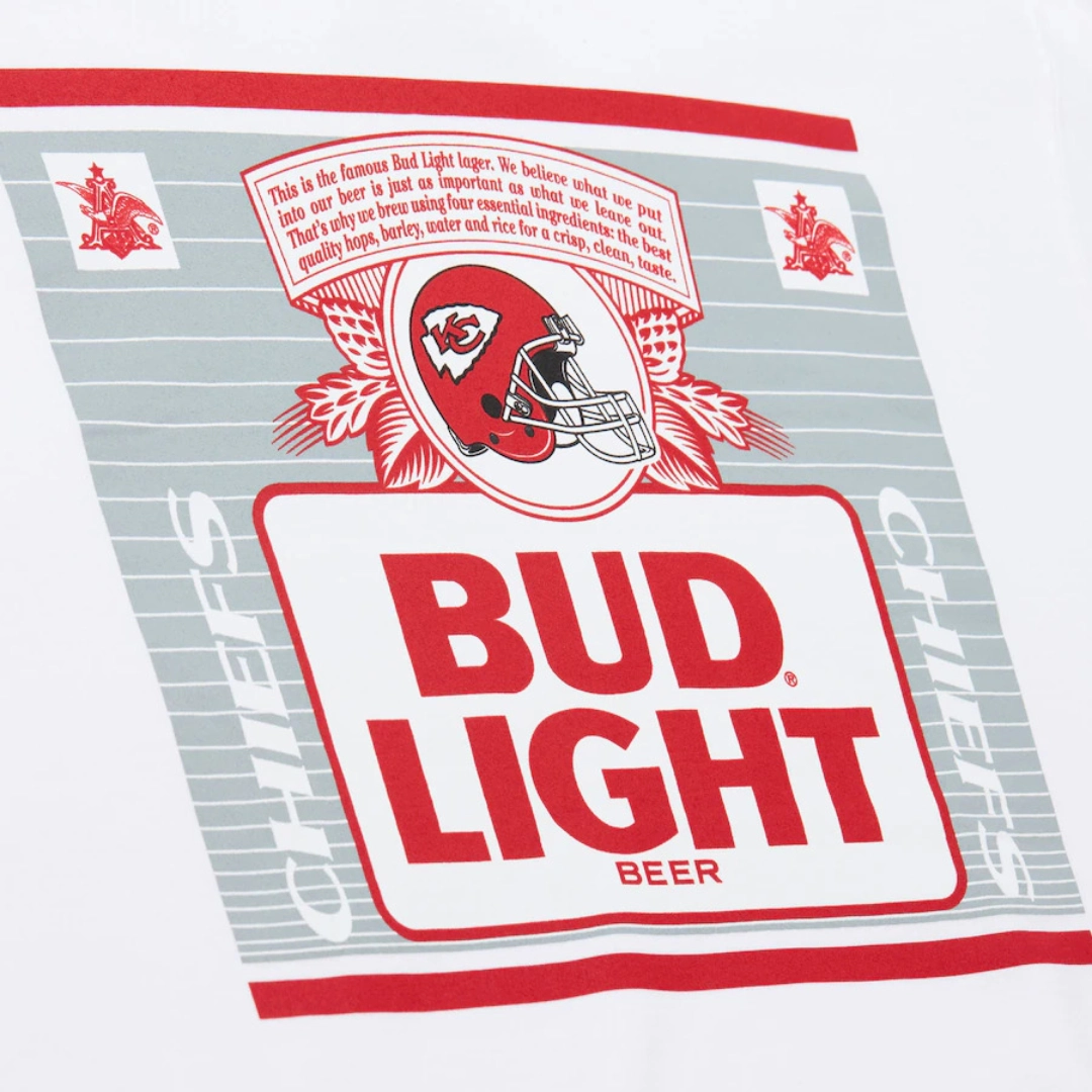 Men's White Kansas City Chiefs NFL x Bud Light The Crest Pullover Sweatshirt - Image 4