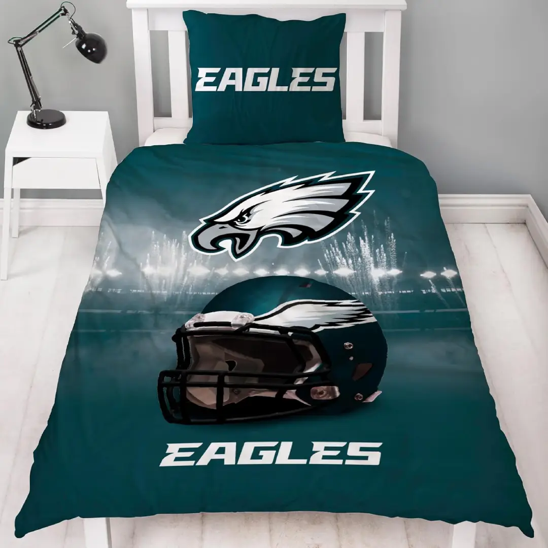 NFL Parure de lit Philadelphia Eagles Super Bowl Housse réversible