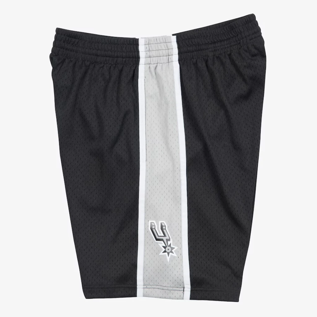Men's Black San Antonio Spurs 1998/99 Hardwood Classics Swingman Basketball Shorts - Image 4