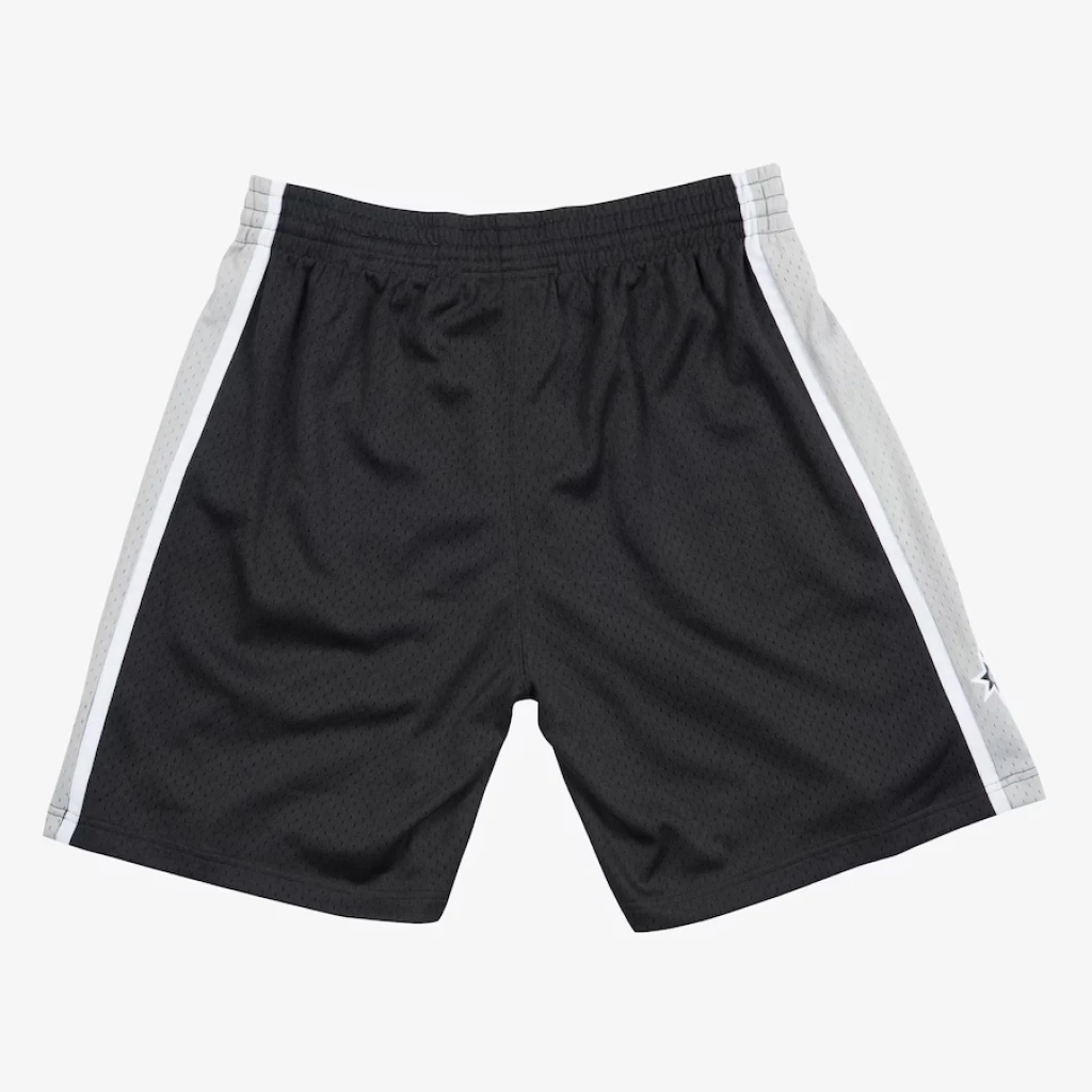 Men's Black San Antonio Spurs 1998/99 Hardwood Classics Swingman Basketball Shorts - Image 3