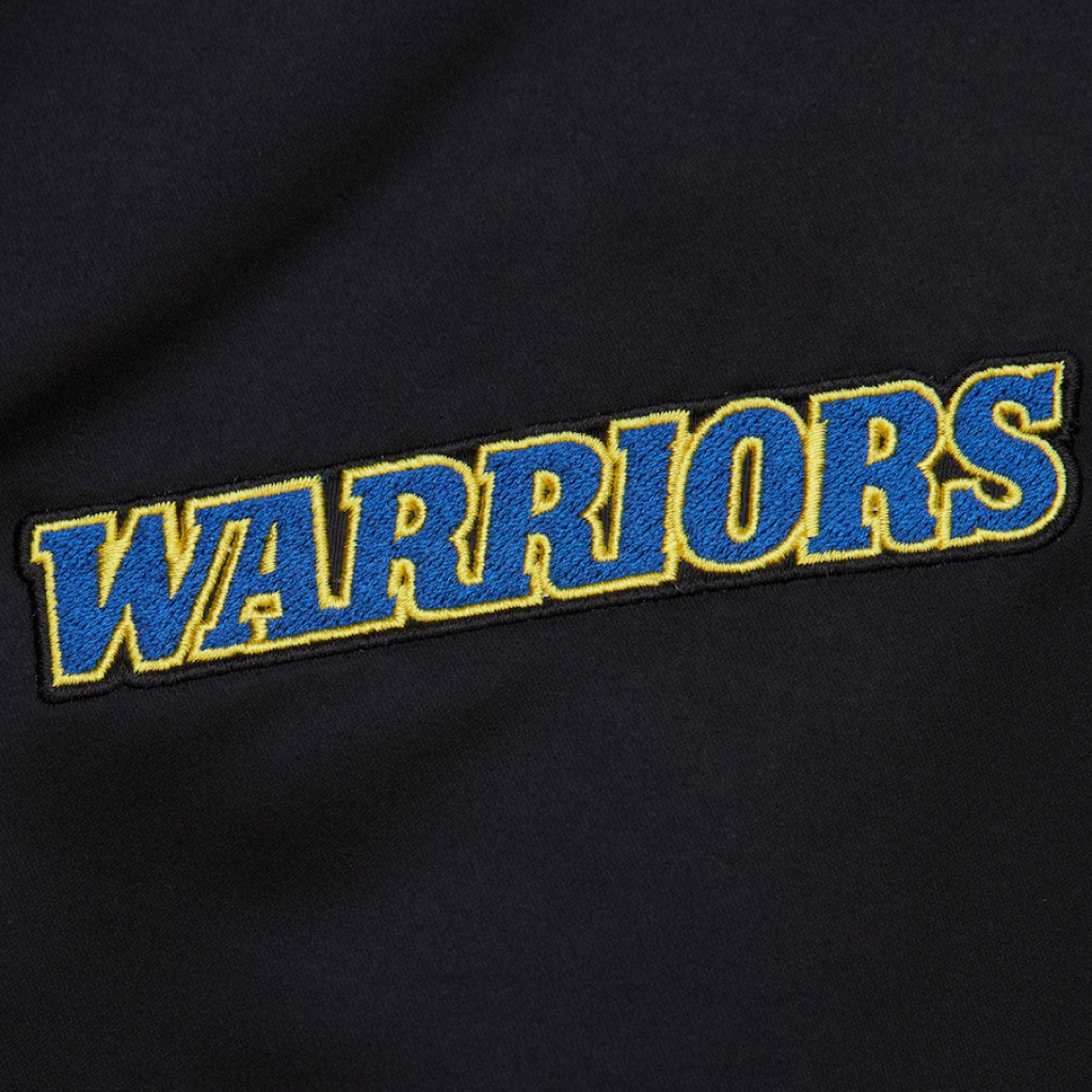Men's Golden State Warriors Black Out Collection Full-Snap Varsity Jacket - Image 3