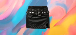 The25x Black Studded Leather Skirt 1 The25x Black Studded Leather Skirt