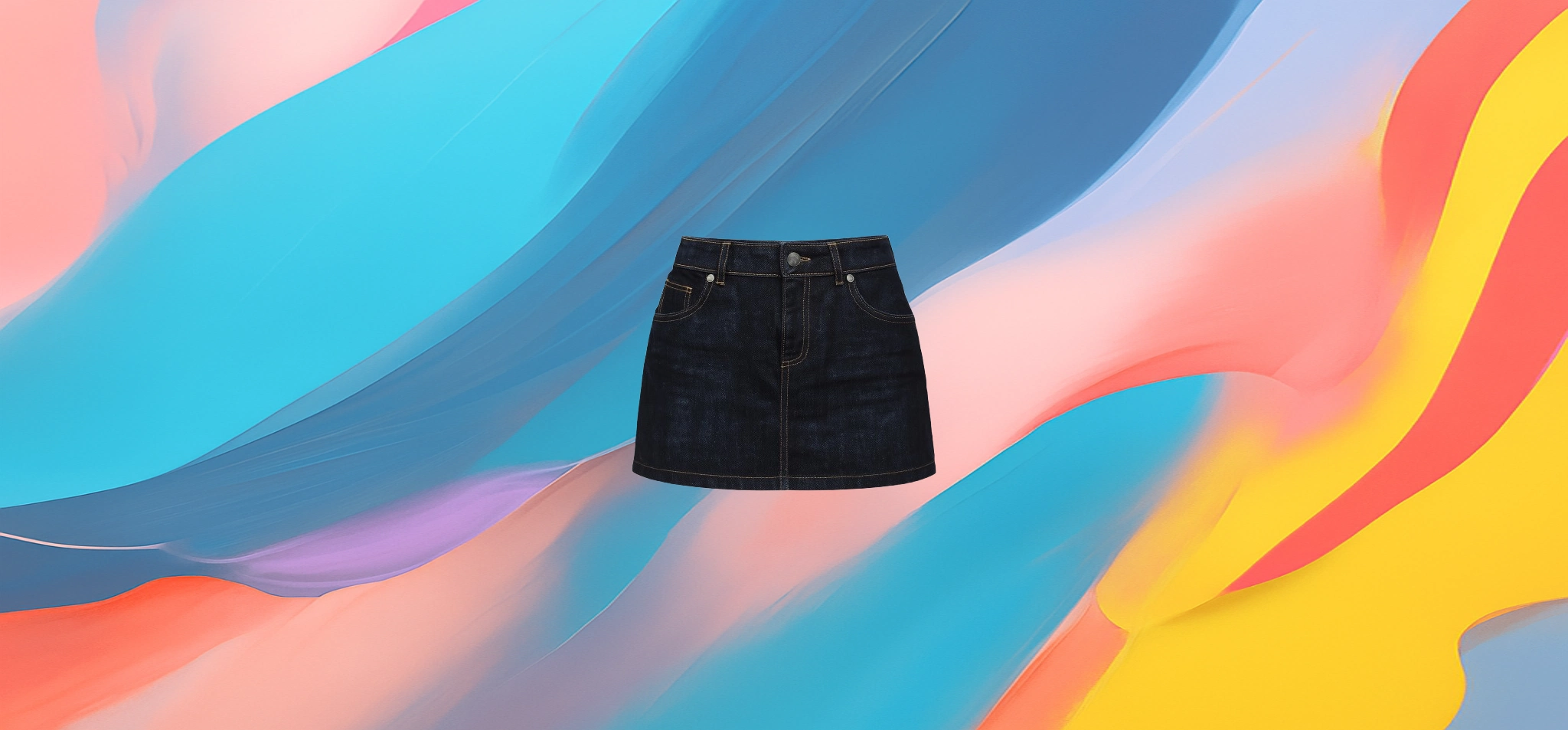 The 25X High-Waisted Denim Mini Skirt