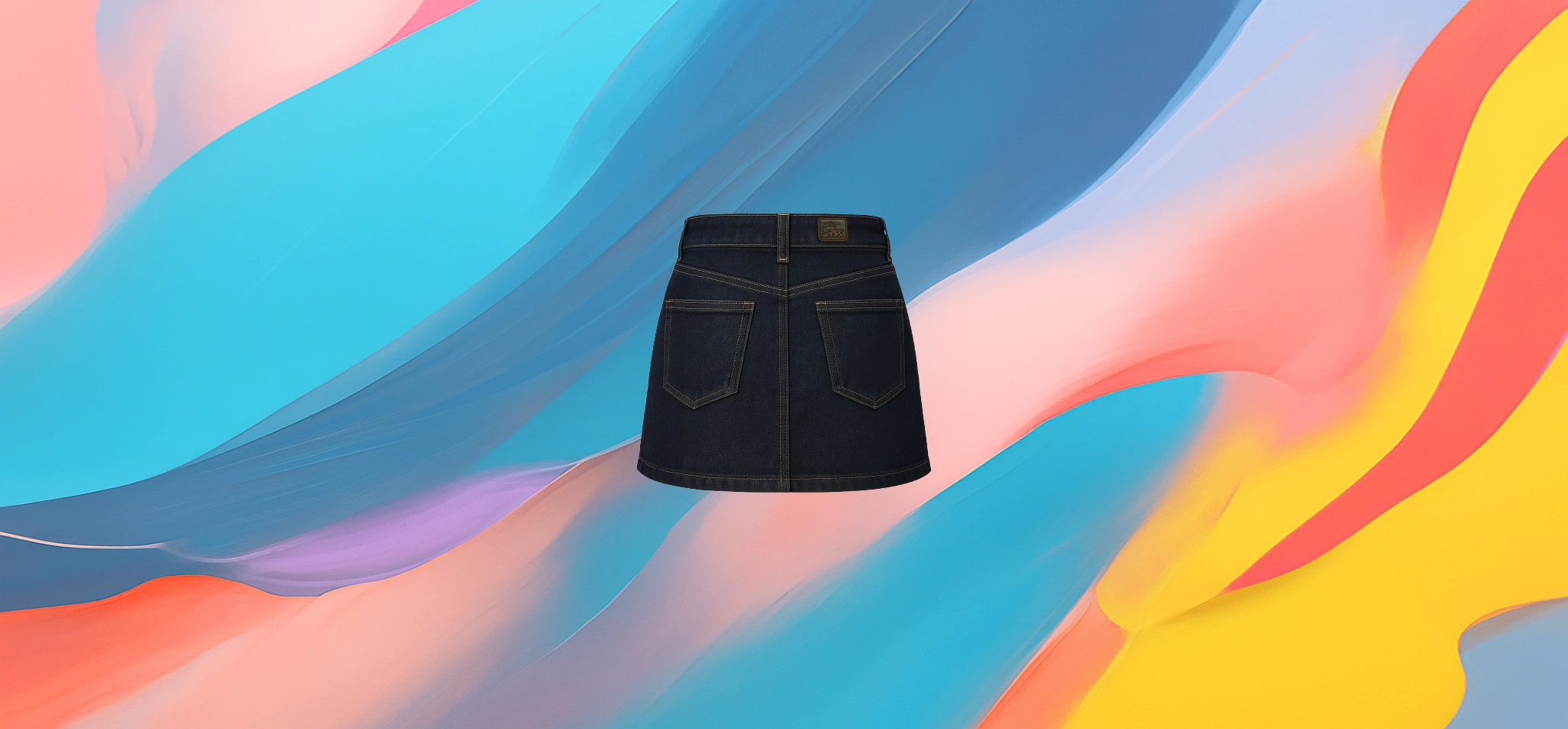 The 25X High-Waisted Denim Mini Skirt - Image 3