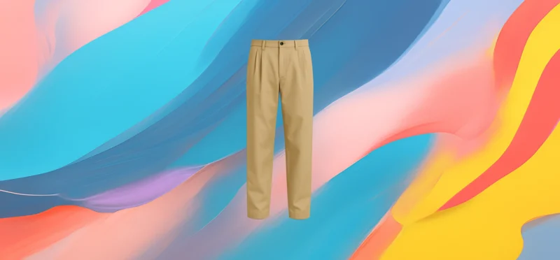 The 25X Men’s Classic Pleated Beige Chino Pants