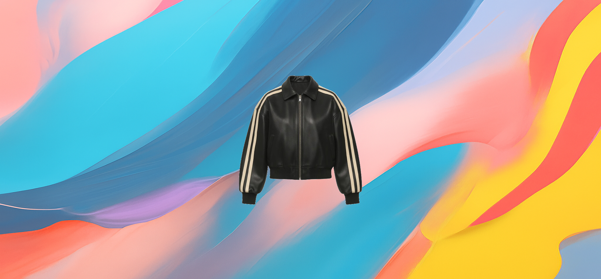 The 25X Midnight Stripe Leather Bomber