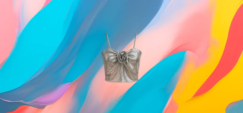The 25X Silver Rosette Cami