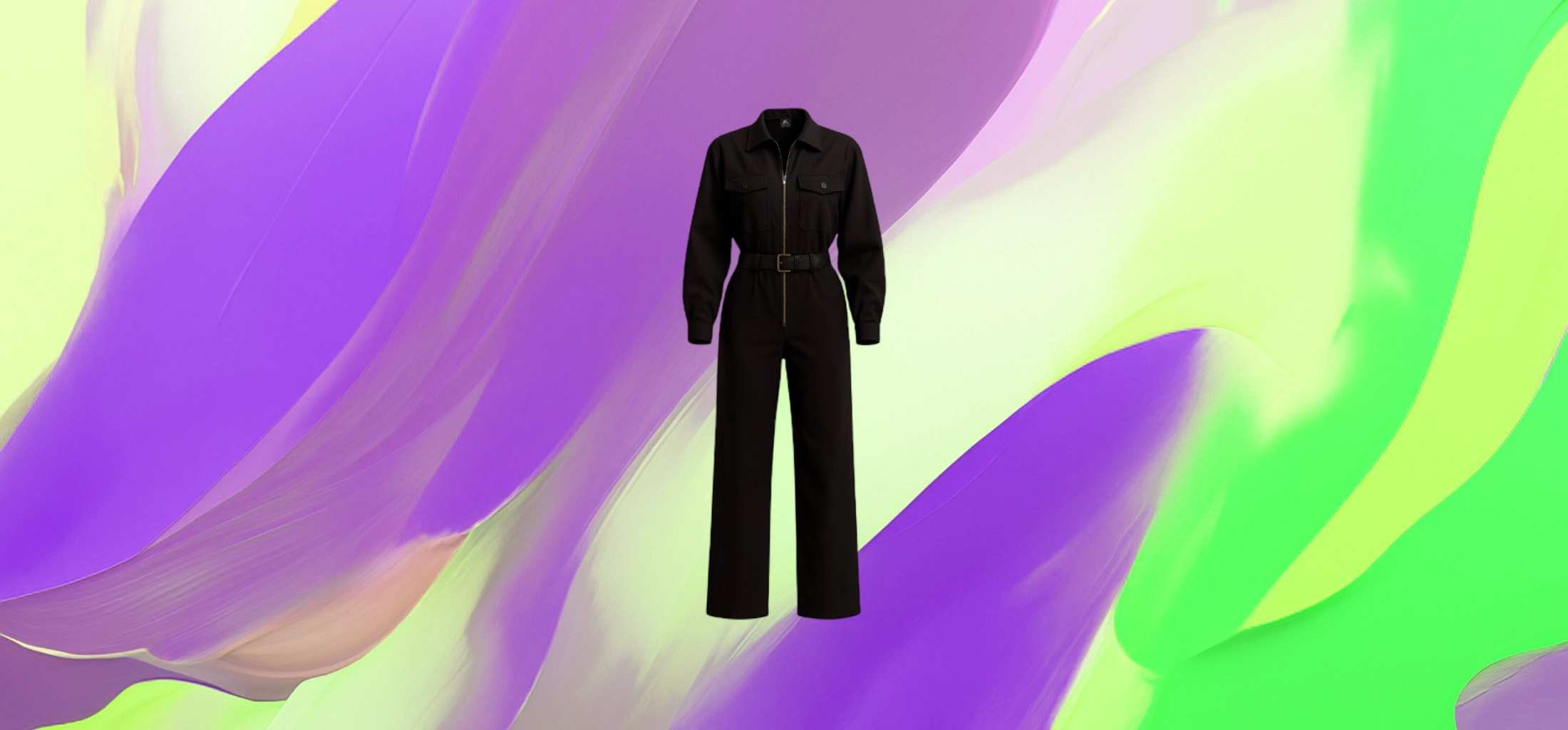 The 25X Noir Zip‑Front Jumpsuit