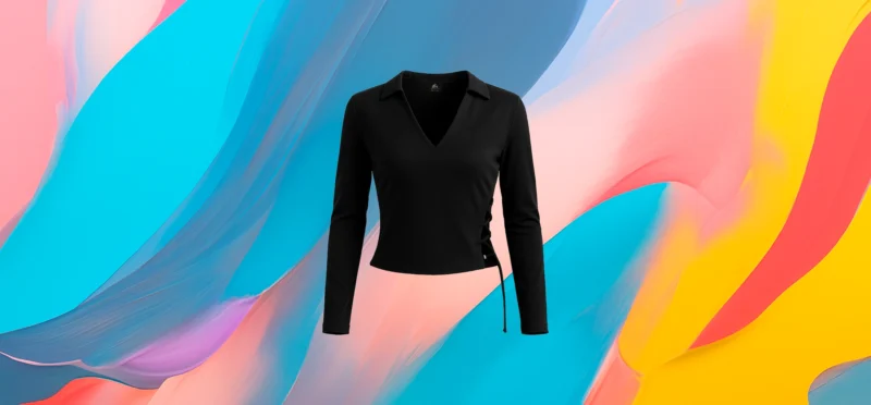 The 25X Elegant Side-Tie V-Neck Top