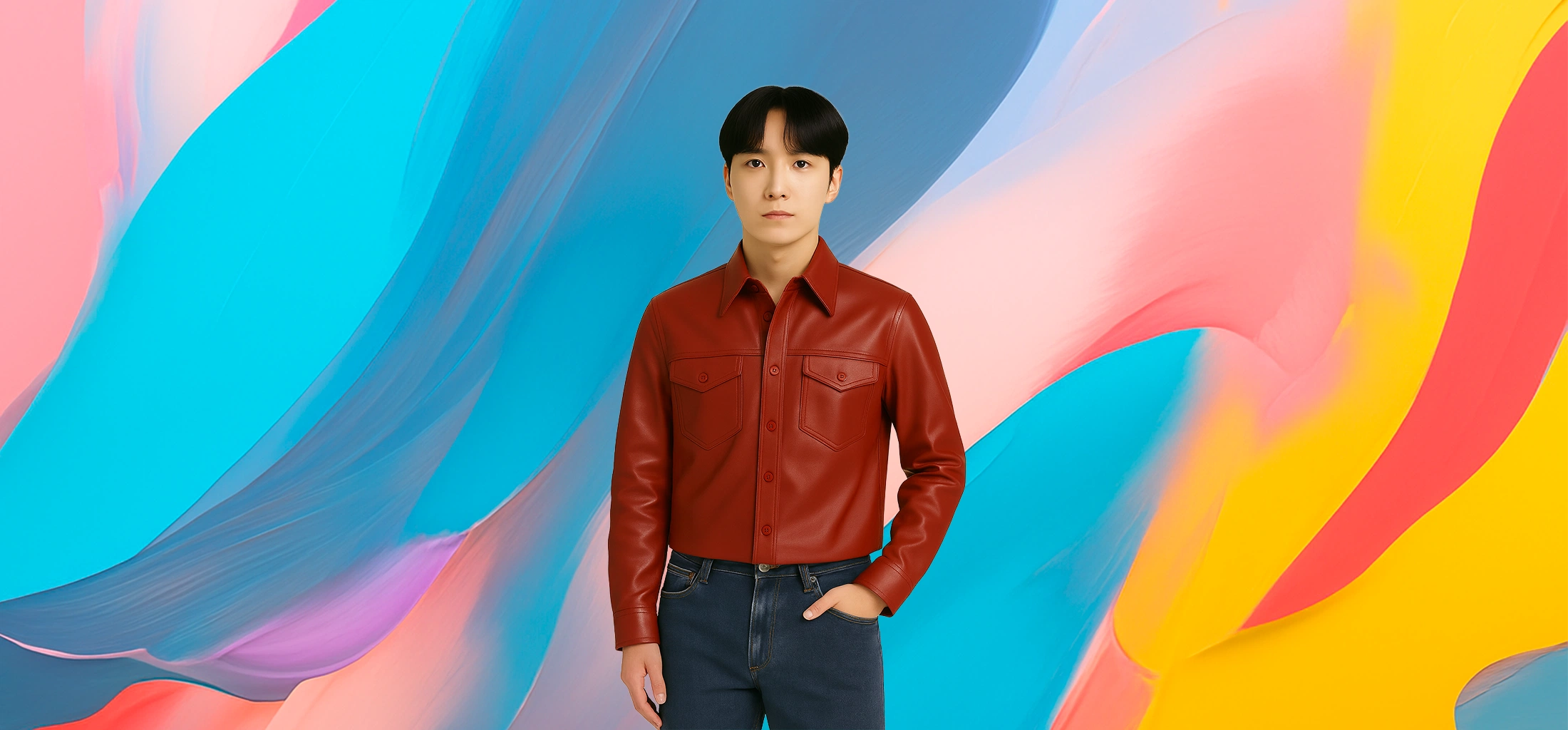 The 25X Crimson Edge Leather Shirt - Image 2