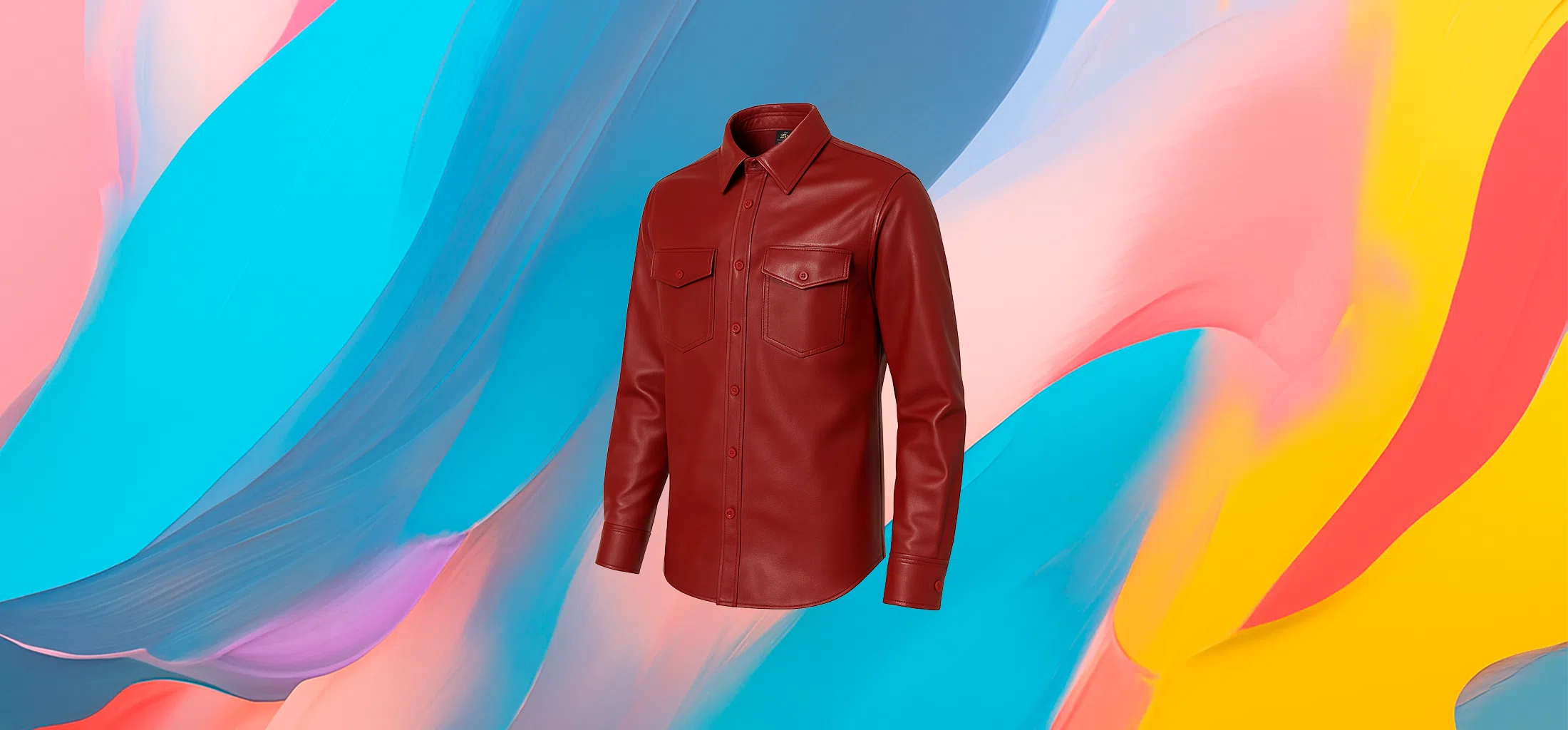 The 25X Crimson Edge Leather Shirt - Image 3
