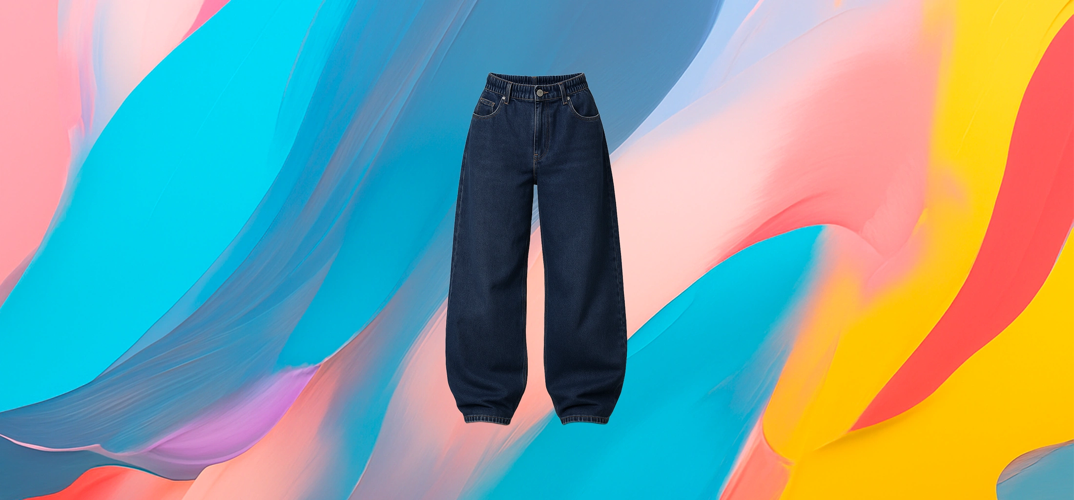 The 25X Relaxed Fit Elastic Waist Jeans