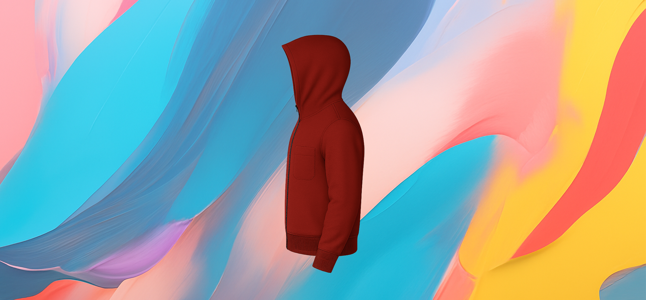 The 25X Bold Zip Hoodie – Red - Image 4