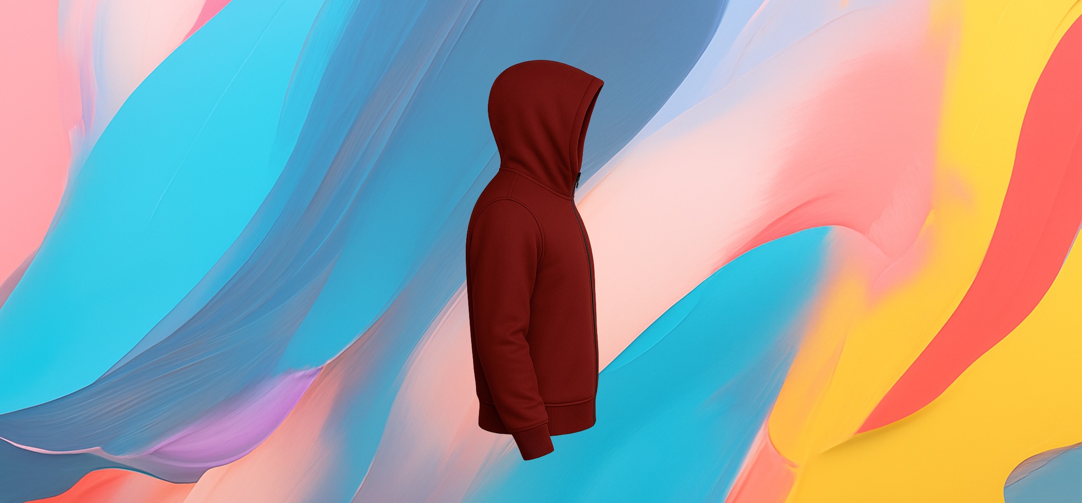 The 25X Bold Zip Hoodie – Red - Image 2