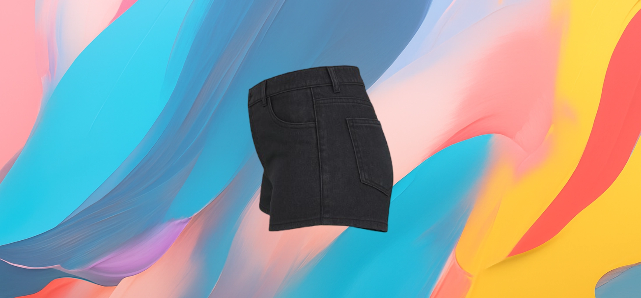 The 25X Dark Wash High-Waist Denim Shorts - Image 2