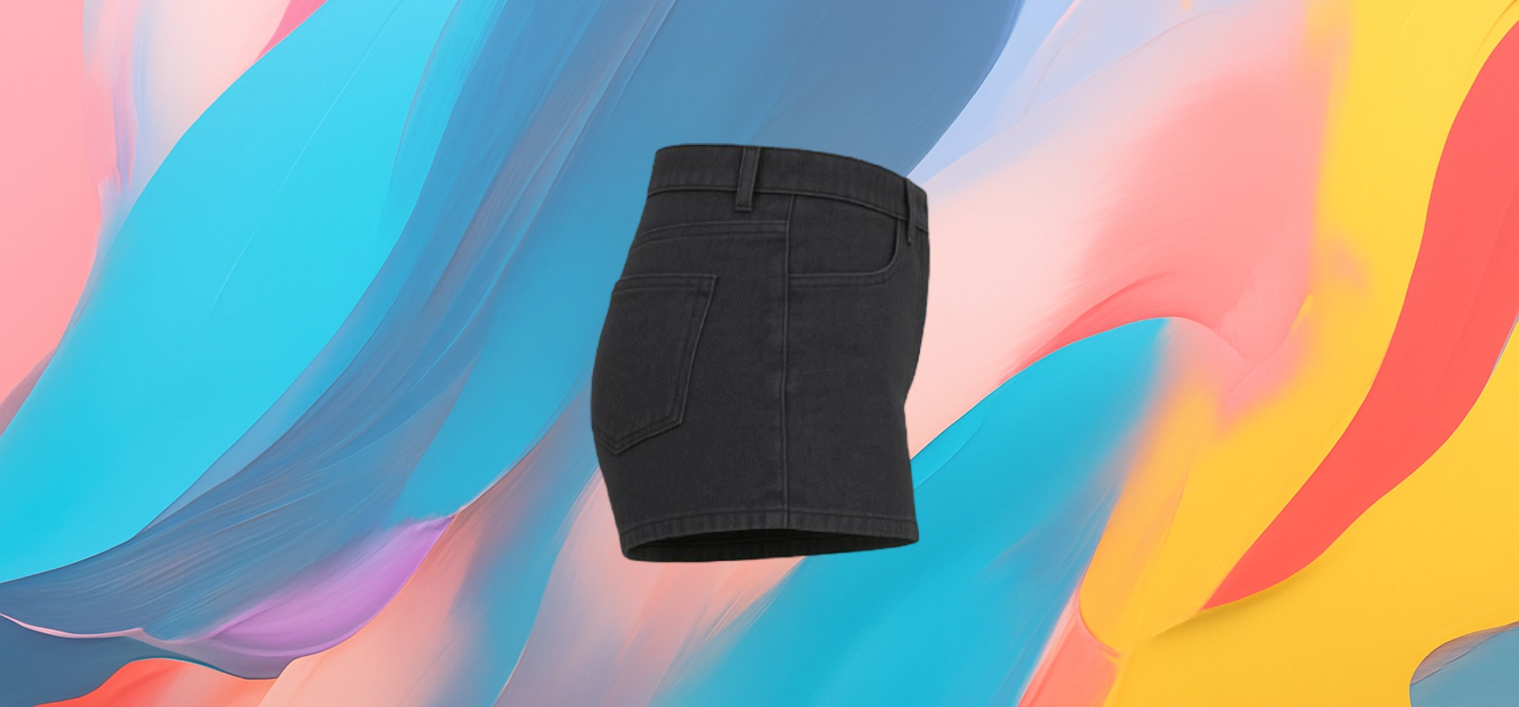 The 25X Dark Wash High-Waist Denim Shorts - Image 3