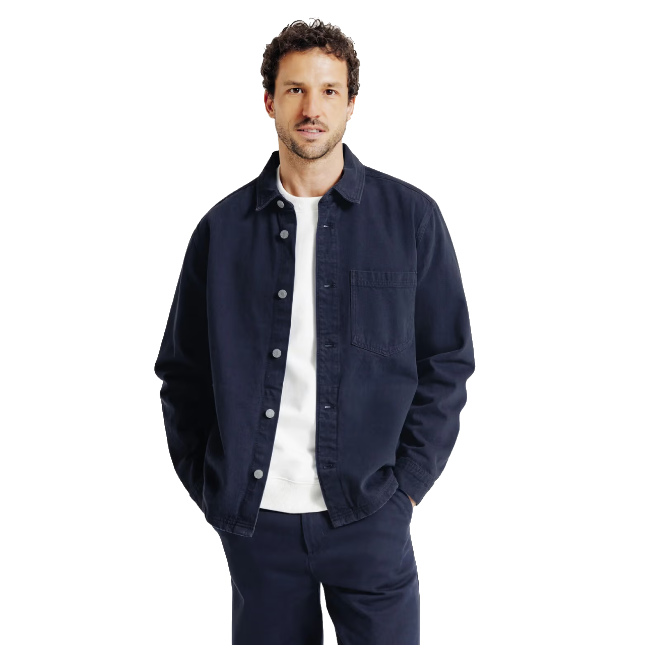 Cotton Denim Shirt Jacket