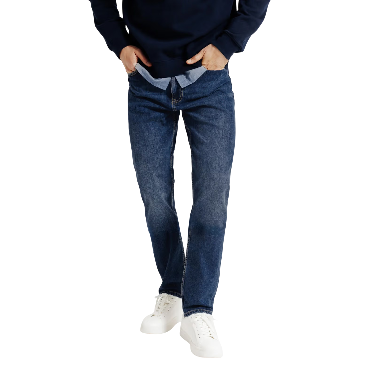 Classic Straight Blue Jeans - Image 2