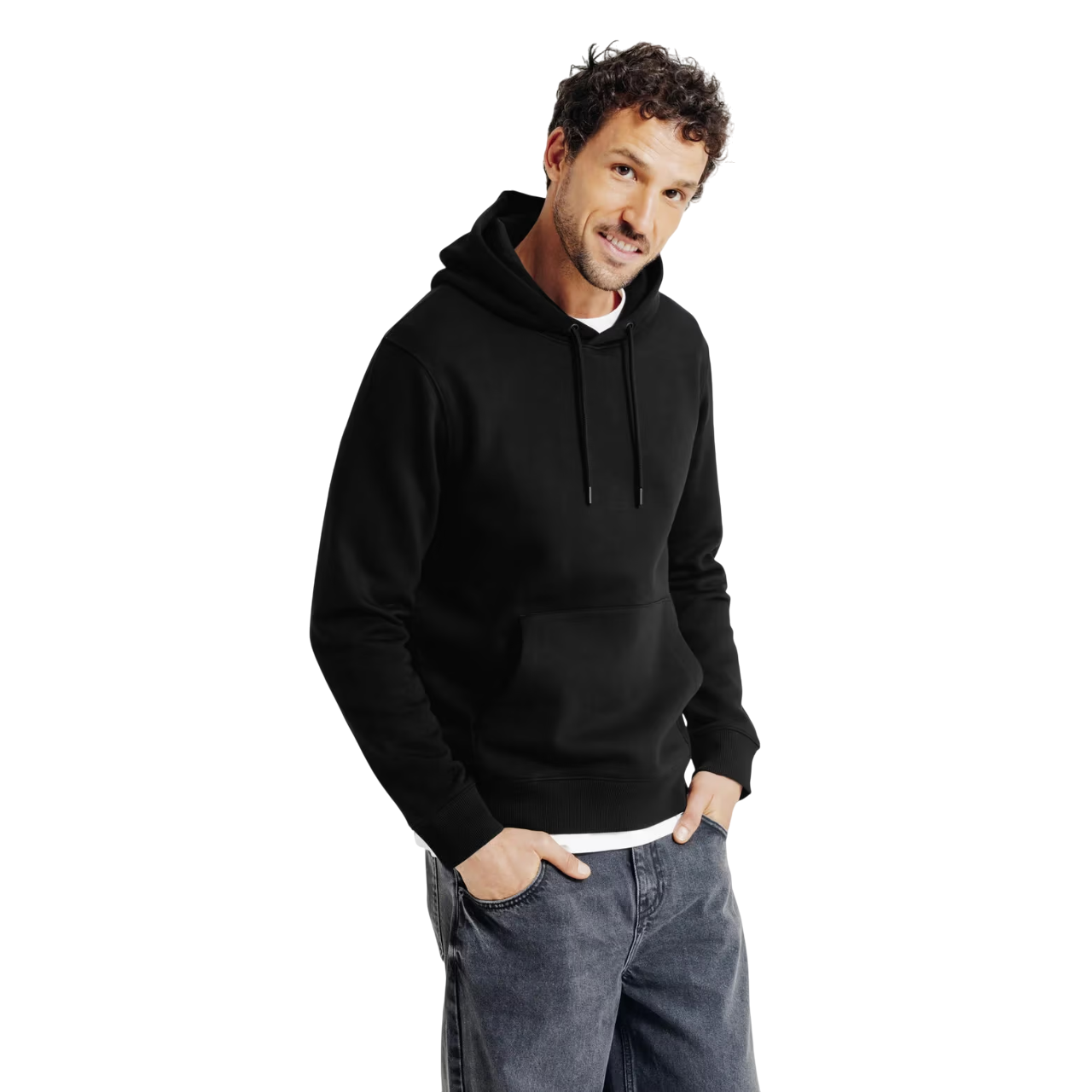 Essential Black Hoodie - Image 2