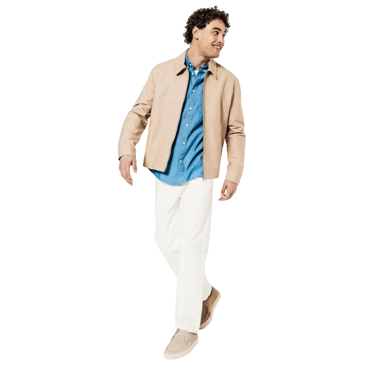 Men’s White Loose-Fit Jeans - Image 3