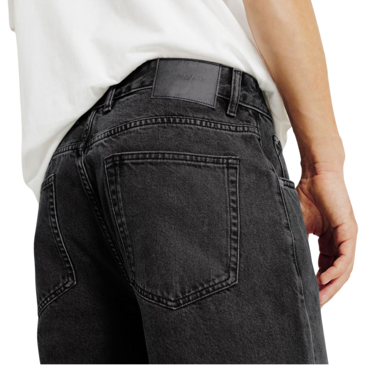 Men's Black Baggy Jeans - Image 4