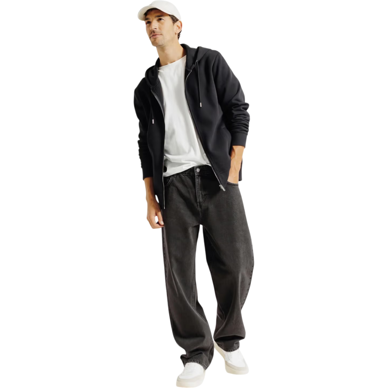 Men's Black Baggy Jeans - Image 5