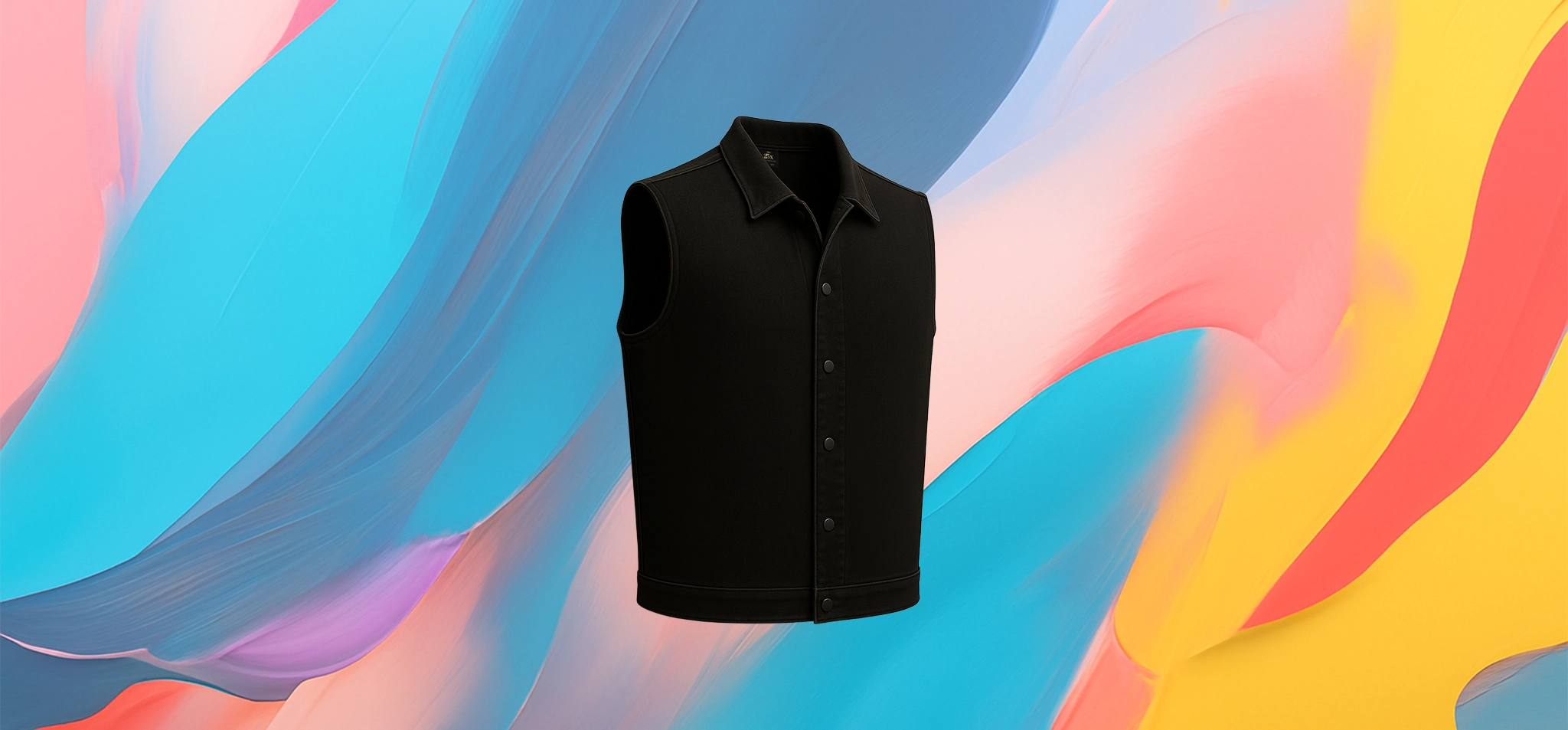 The25x Black Denim Vest - Image 4