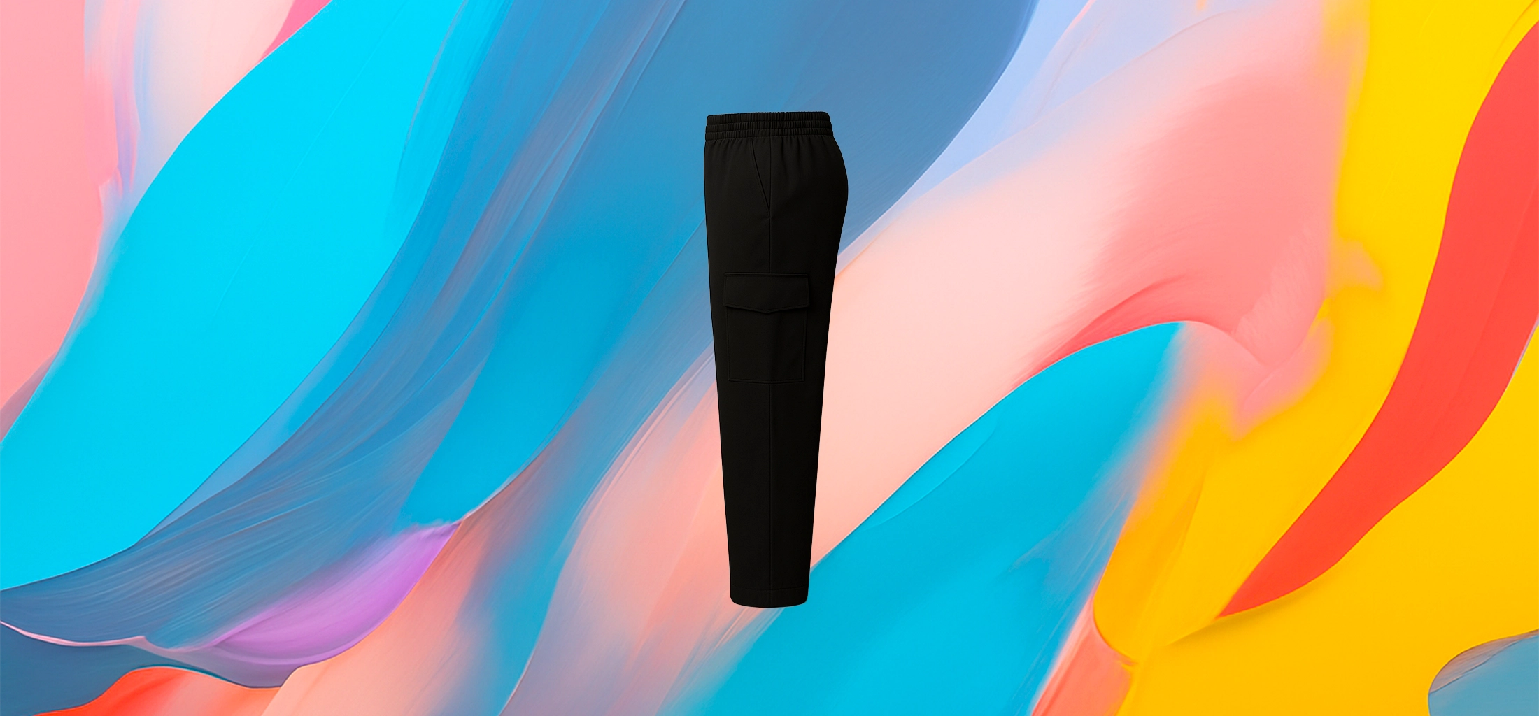 The25x Black Cargo – Elastic Waist with Metallic Accents - Image 3