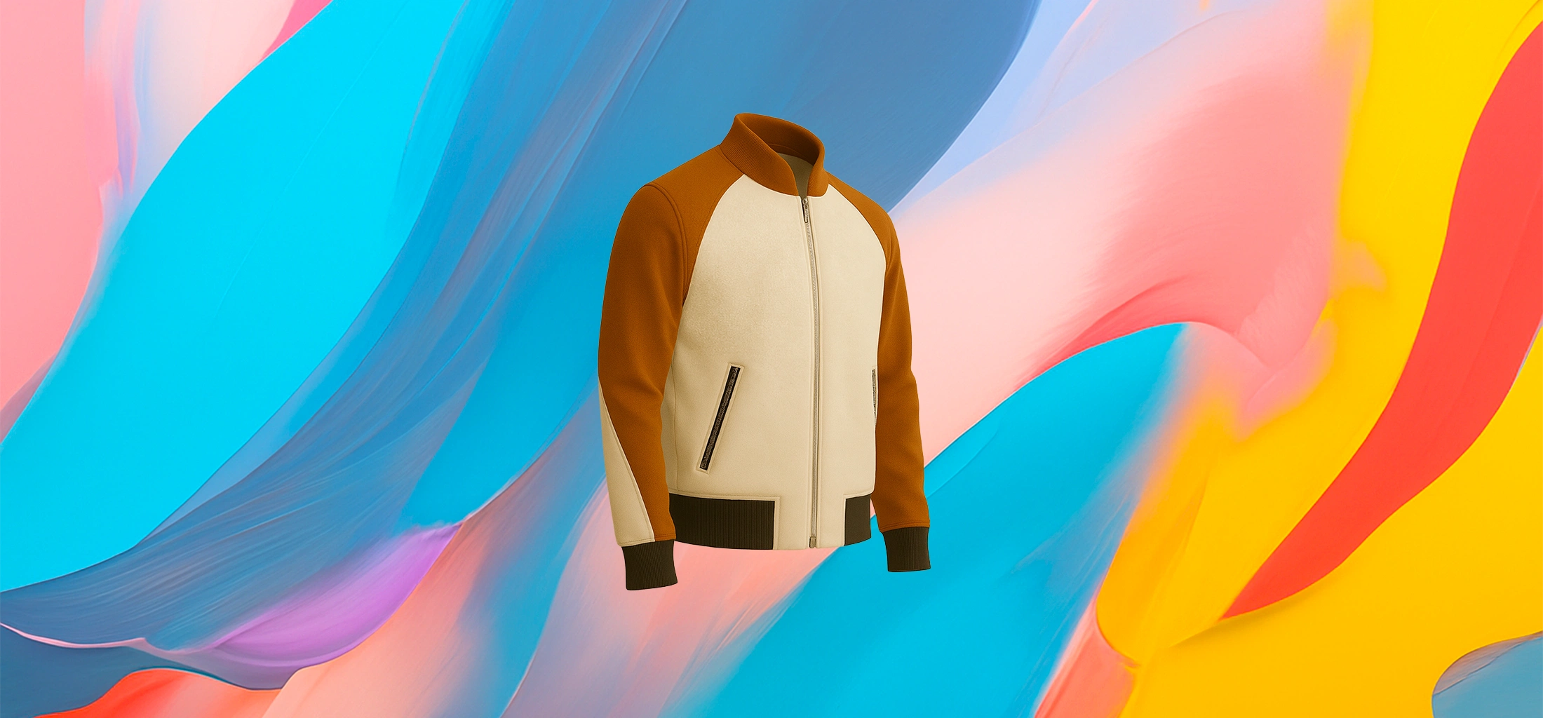 The25x Varsity Sunset Jacket – Orange Brown - Image 3
