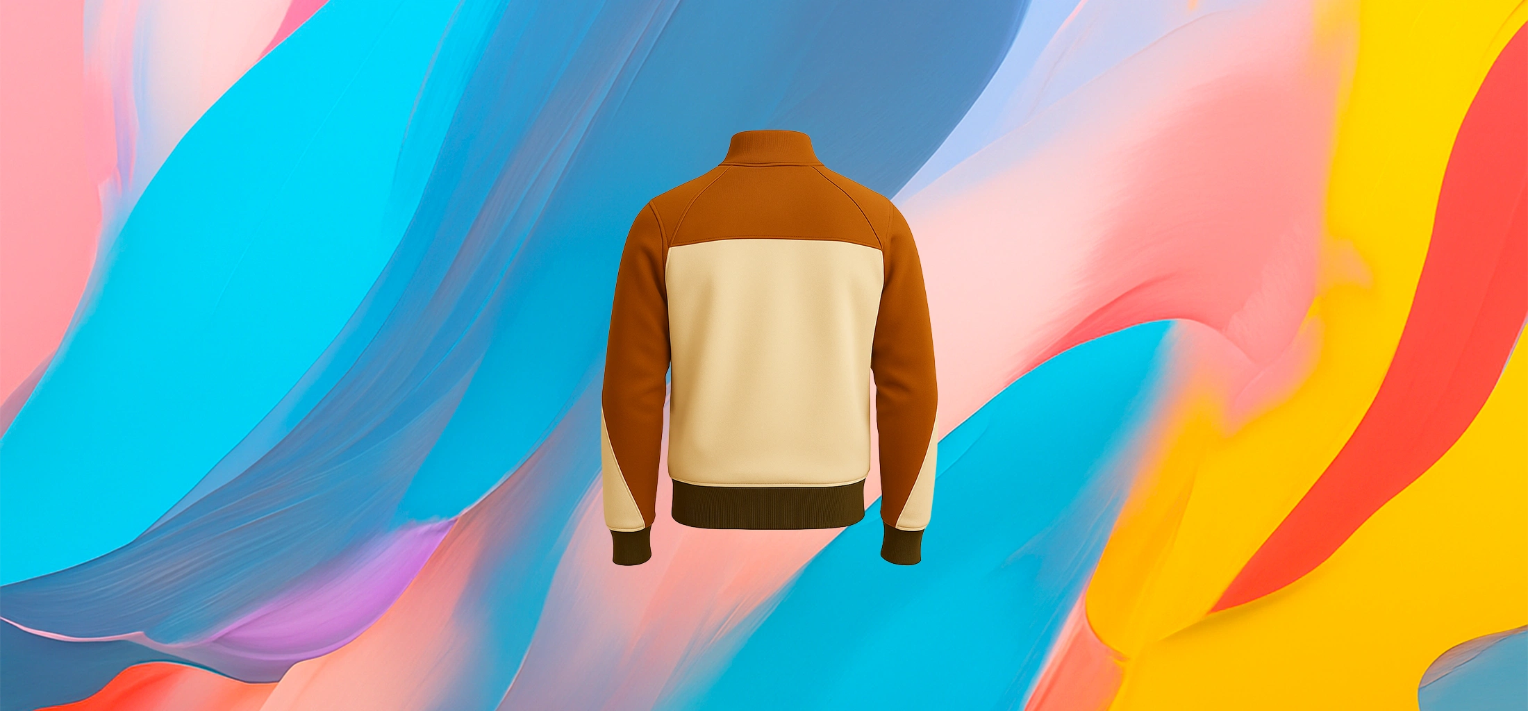 The25x Varsity Sunset Jacket – Orange Brown - Image 4