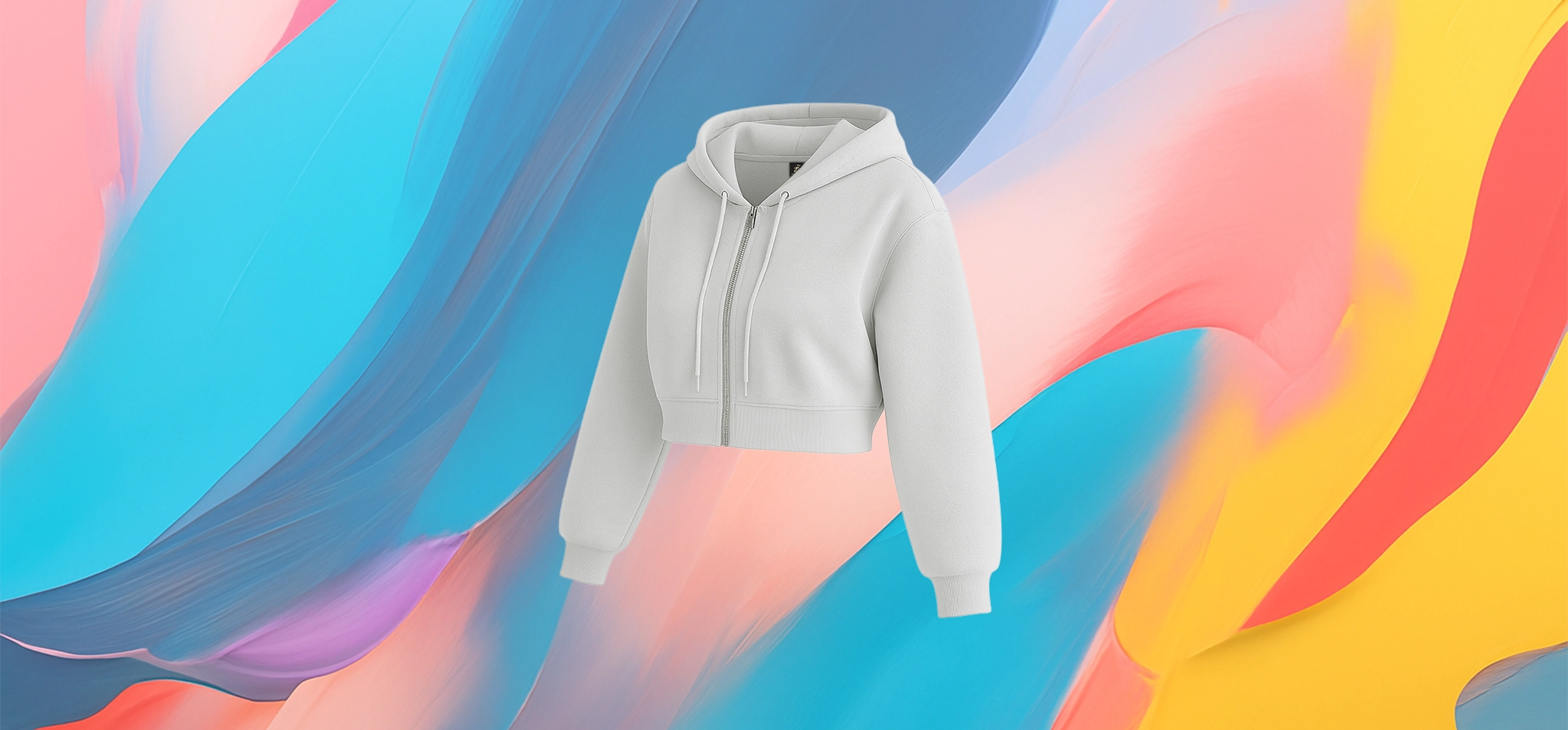 The25x Cropped Zip Hoodie - Image 2
