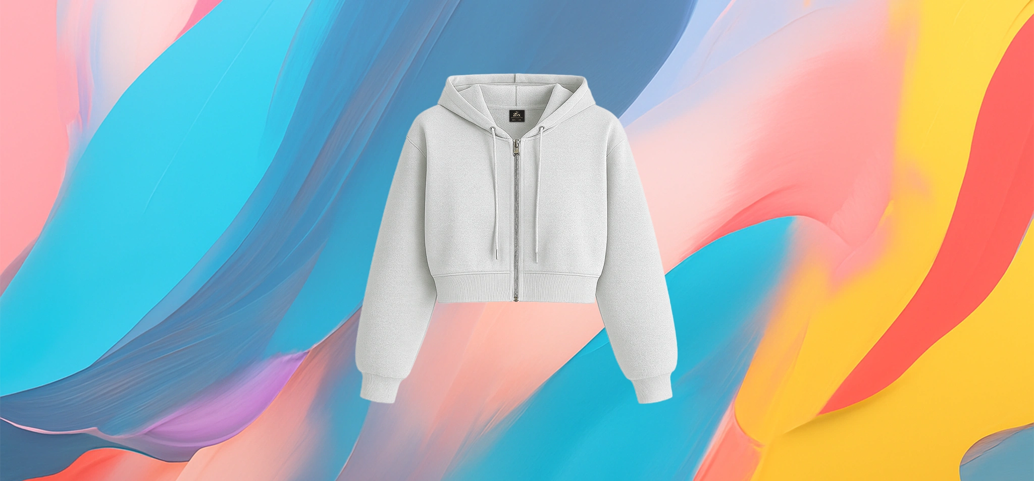 The25x Cropped Zip Hoodie