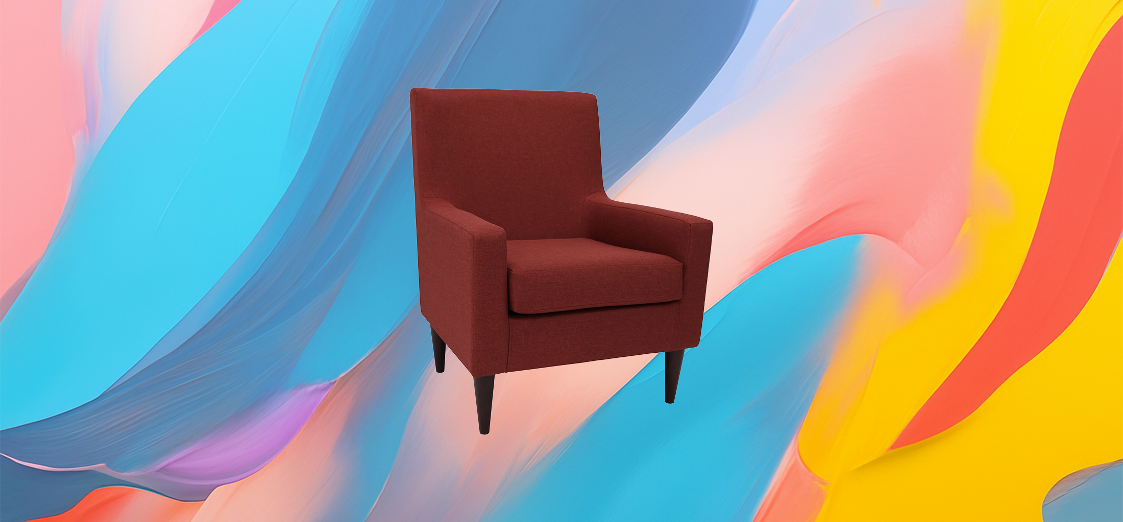 The 25x Modern Red Velvet Armchair - Image 2