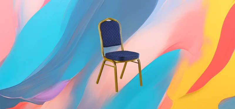 Chaise Chiavari Antique Bleu Rouge Siège deBanquet Empilable en Gros pour Salles à Manger Restaurants Hôtels Églises Mariages