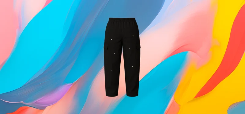 The25x Black Cargo – Elastic Waist with Metallic Accents